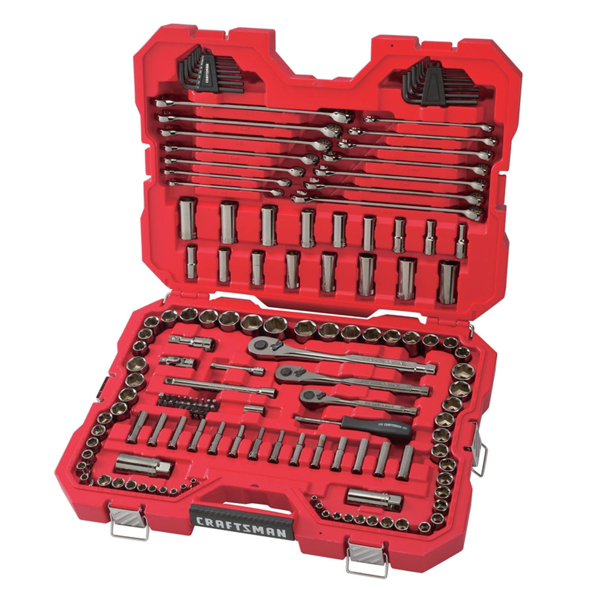 121 Piece SAE and Metric Chrome Mechanic Tool Set L35094