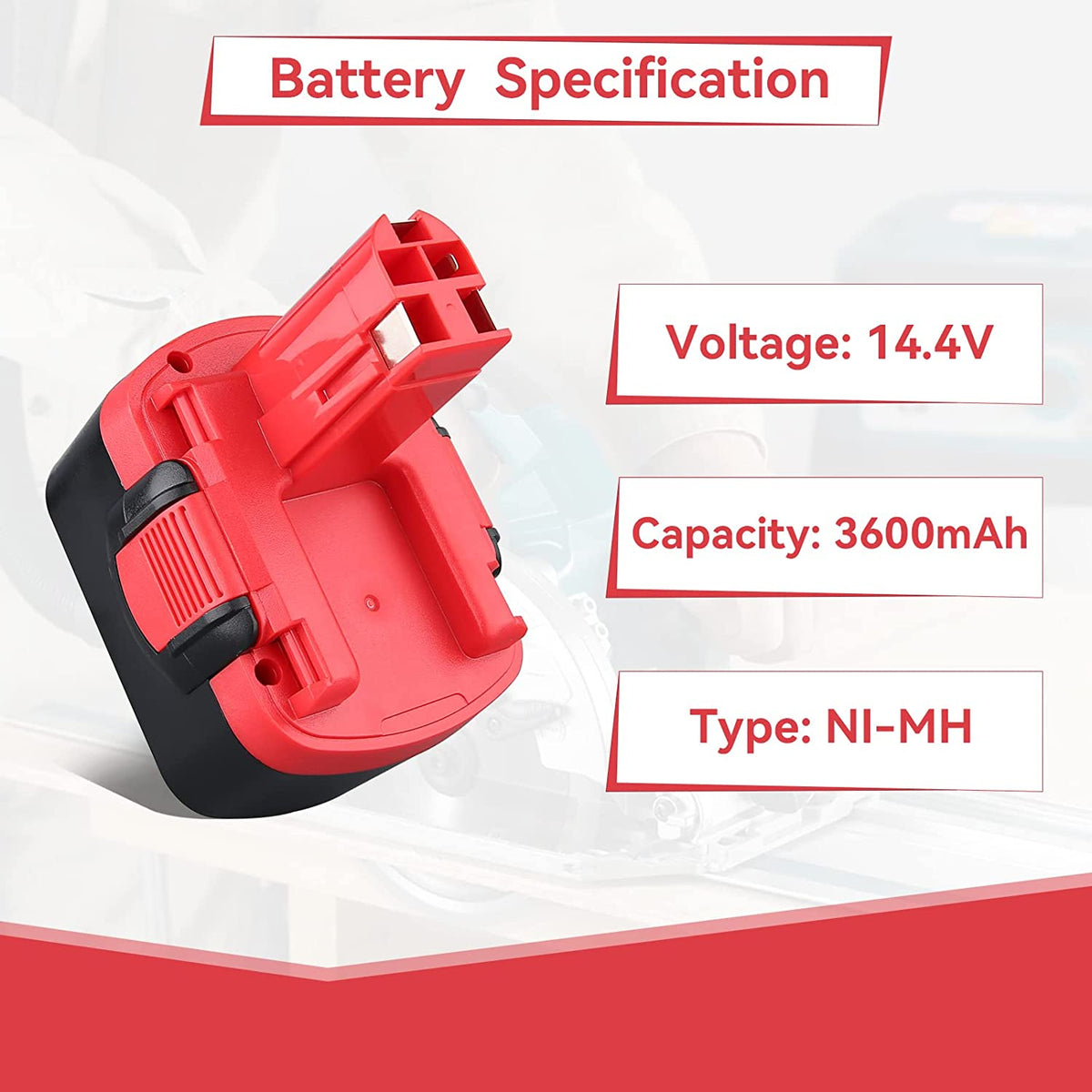 2Pack 14.4V 4800mAh Ni-MH Battery P9491