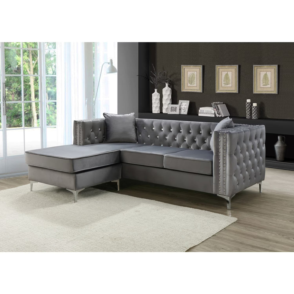 Gray Sofa Chaise S73956