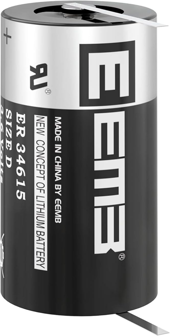 8X 3.6V Lithium Battery with Tabs D Size 19000 mAh J75744