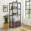 4-Tier Bookshelf with Storage Drawers Q655820
