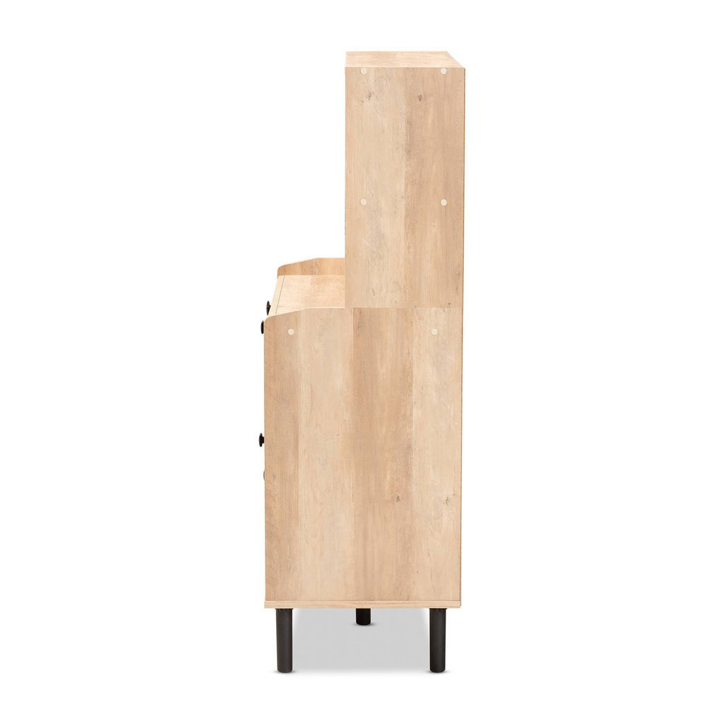 3-Door Wood Kitchen Storage Cabinet Oak Brown B958477