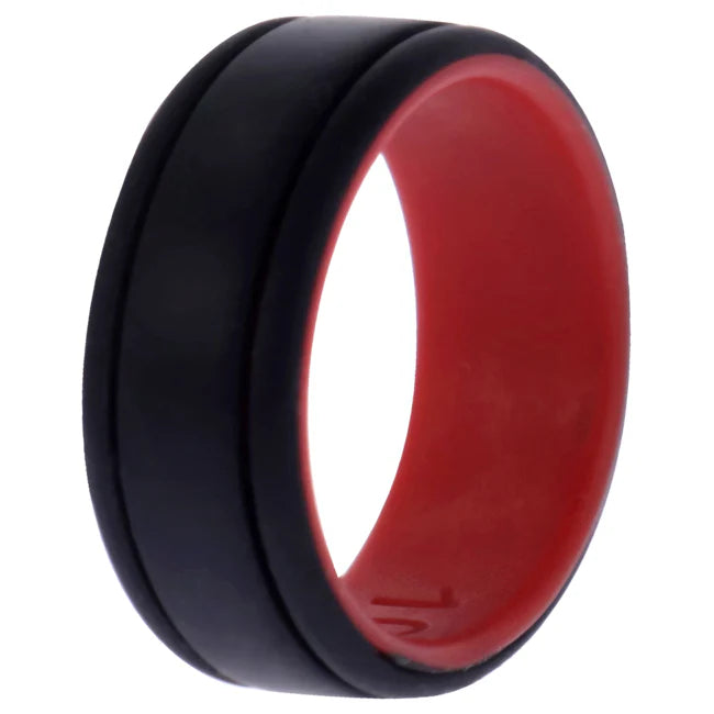 Red-Black 10 mm Silicone Ring V6947