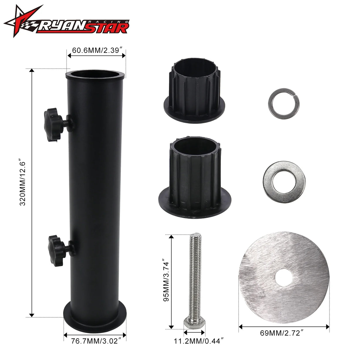 Black Granite Umbrella Tube Holder X639869