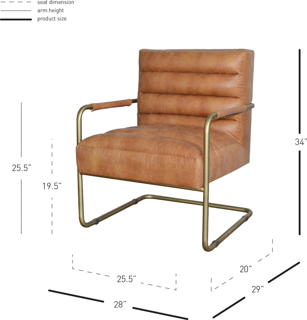 Vintage Cider Bonded Leather Chair Q443