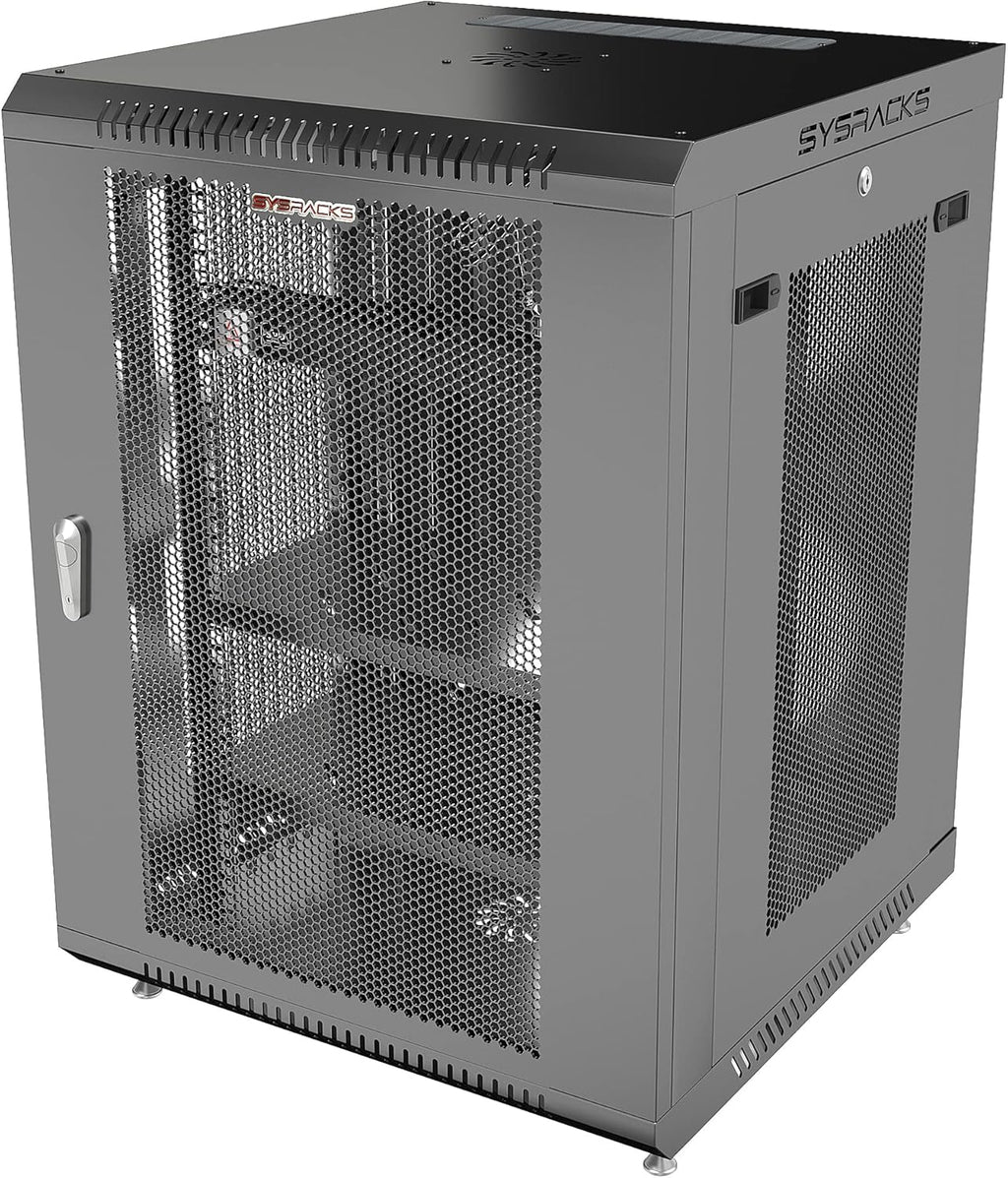 15 U Locking Wall Mount Server Rack Enclosure with Casters and Shelf U21048