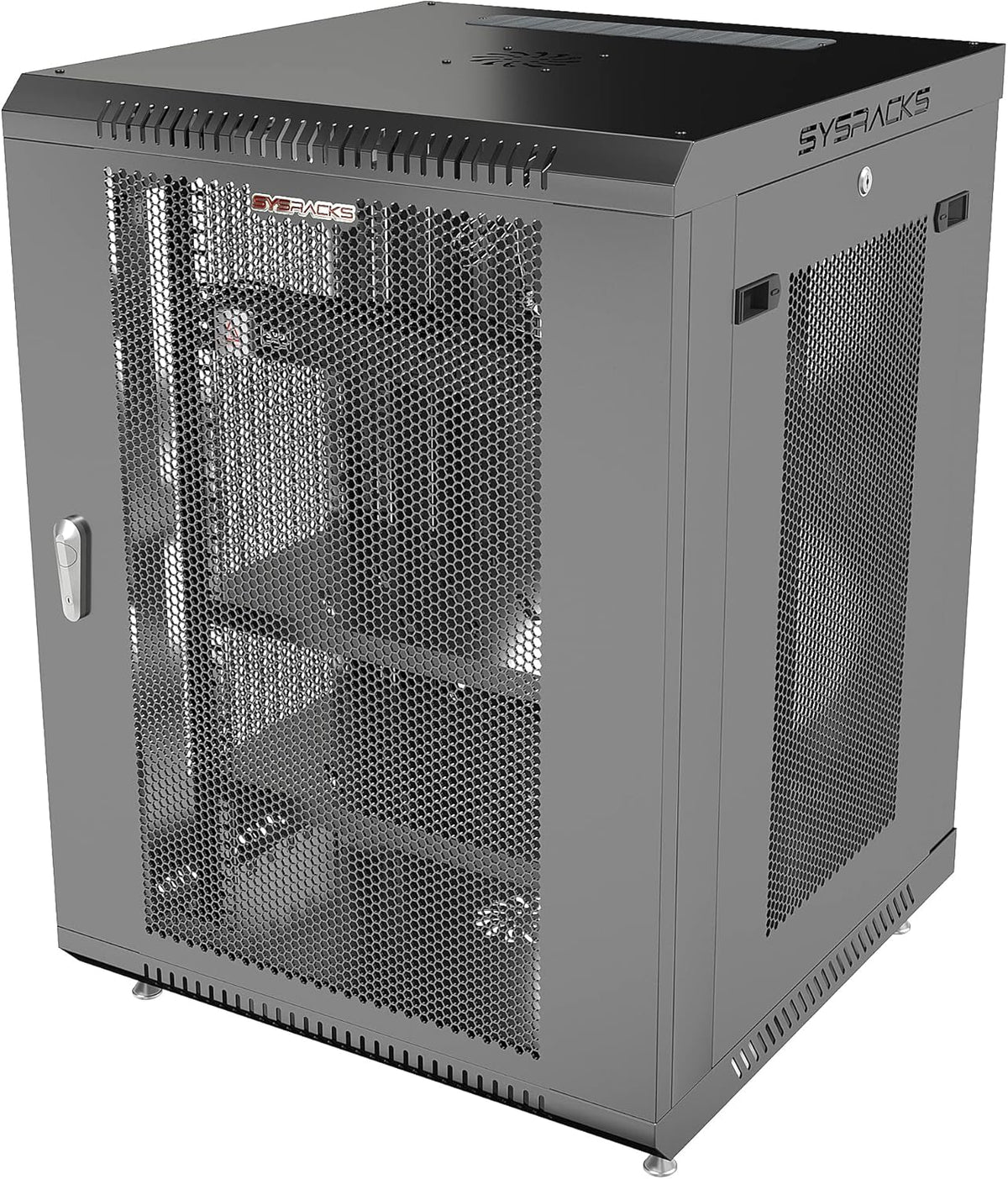 15 U Locking Wall Mount Server Rack Enclosure with Casters and Shelf U21048
