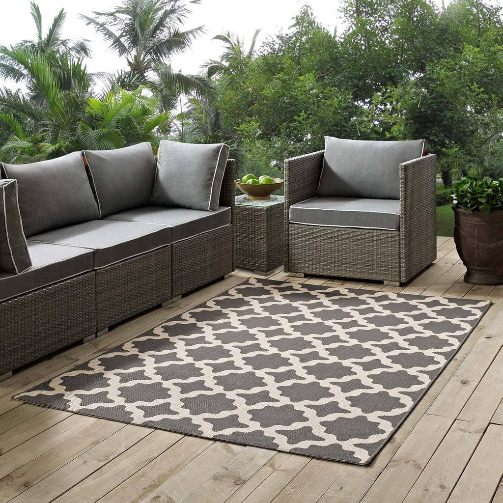 Red and Beige 8x10 Indoor and Outdoor Rug V73001