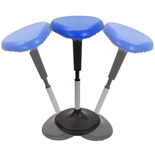 Blue Vinyl Wobble Stool D753