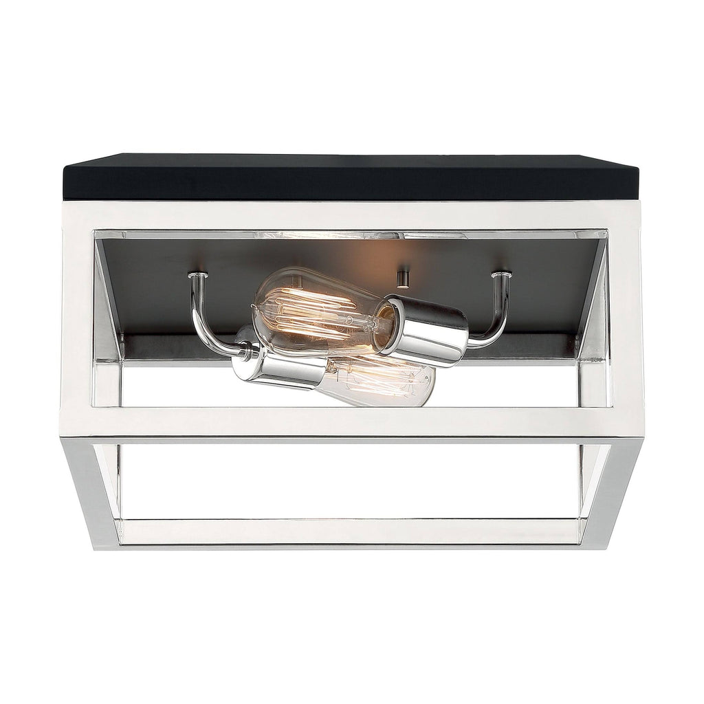2 Light Flush Mount Polished Nickel A98256