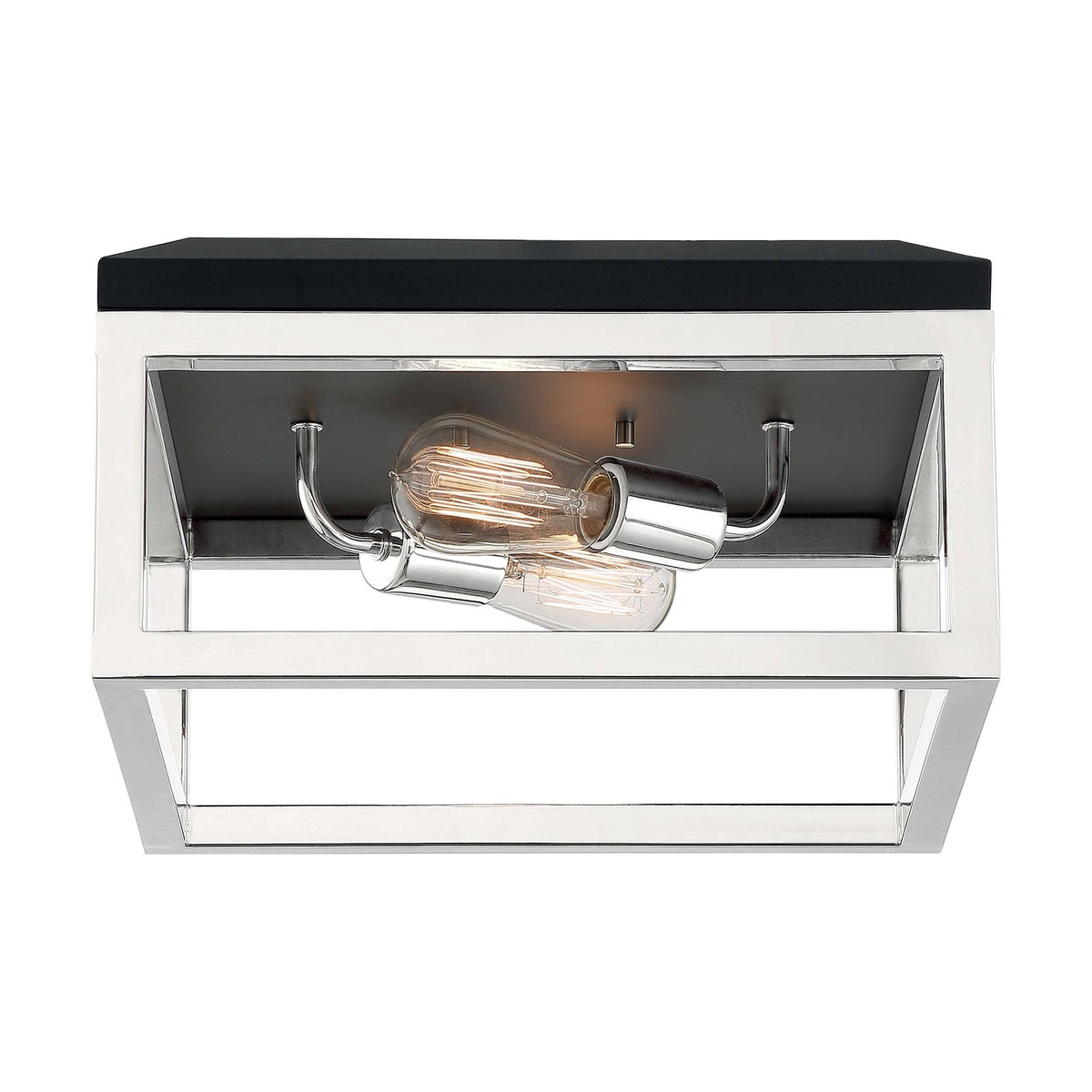 2 Light Flush Mount Polished Nickel A98256