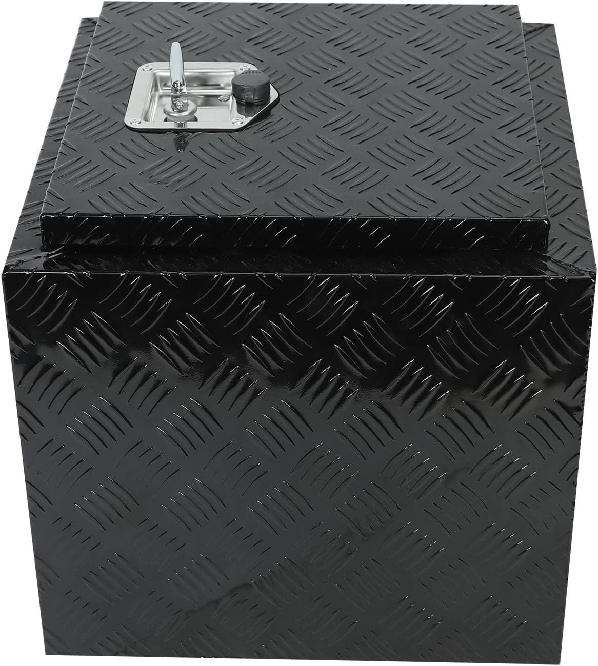 Black Aluminum 5 Bar Tread Underbody Toolbox with Lock Latch H49165
