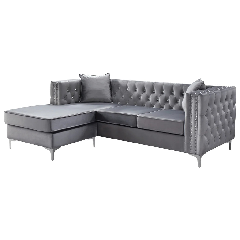 Gray Sofa Chaise S73956