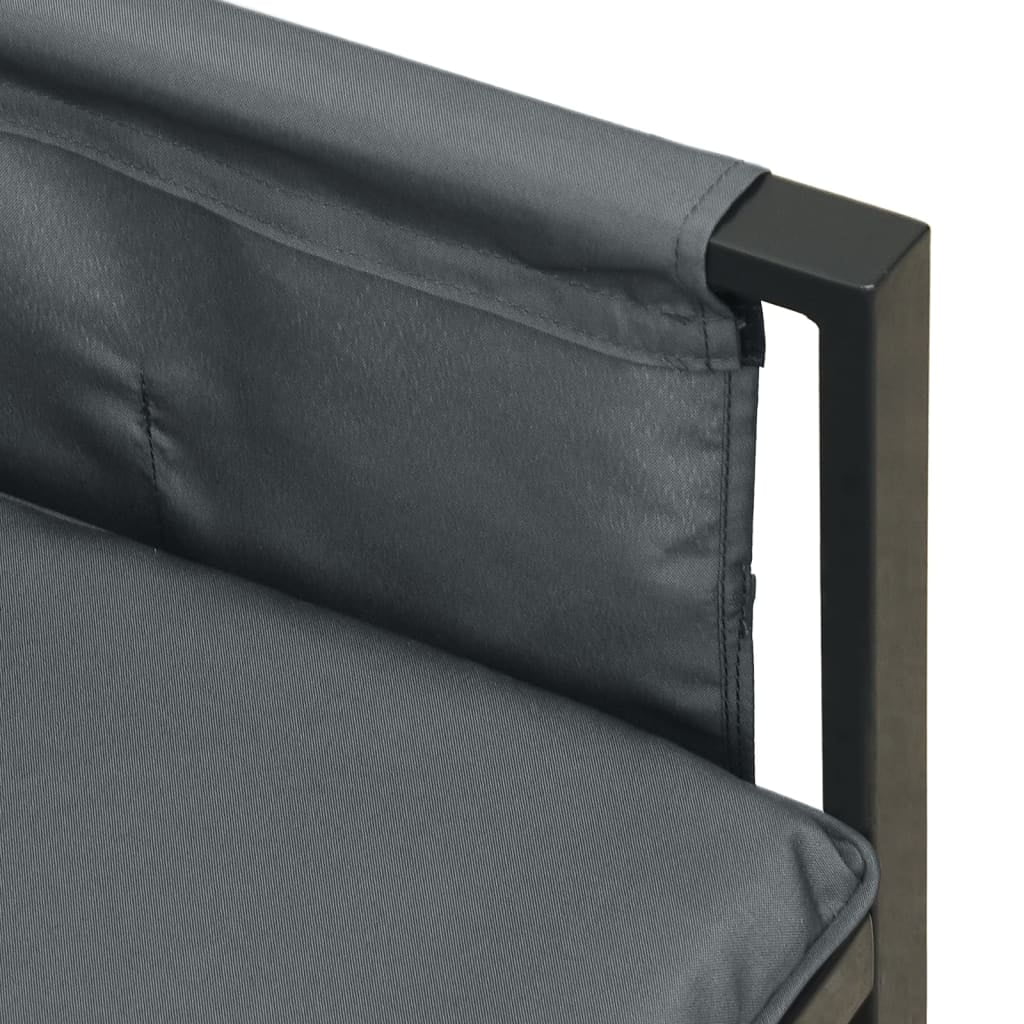 Anthracite Steel and Textilene Patio Corner Sofa W338896