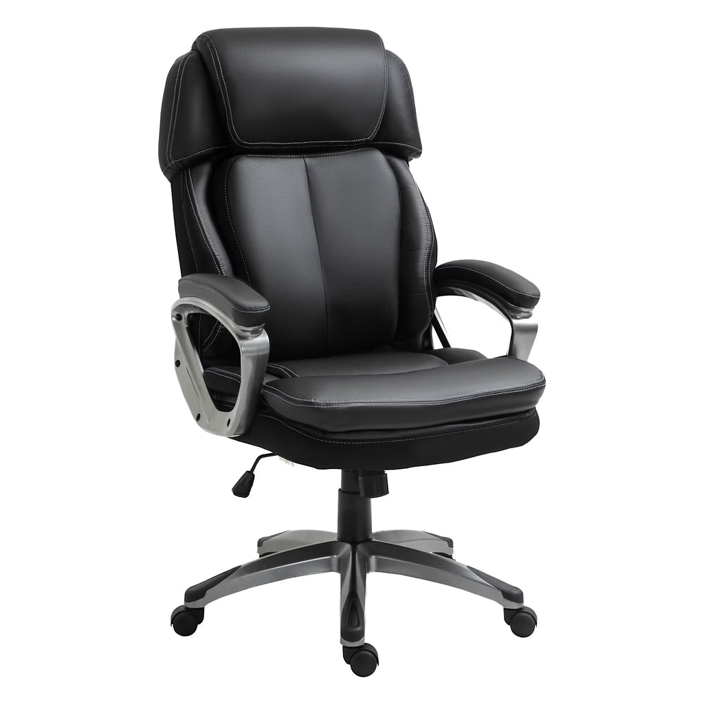Black High Back Office Chair with Adjustable Height and Wheels Z82584