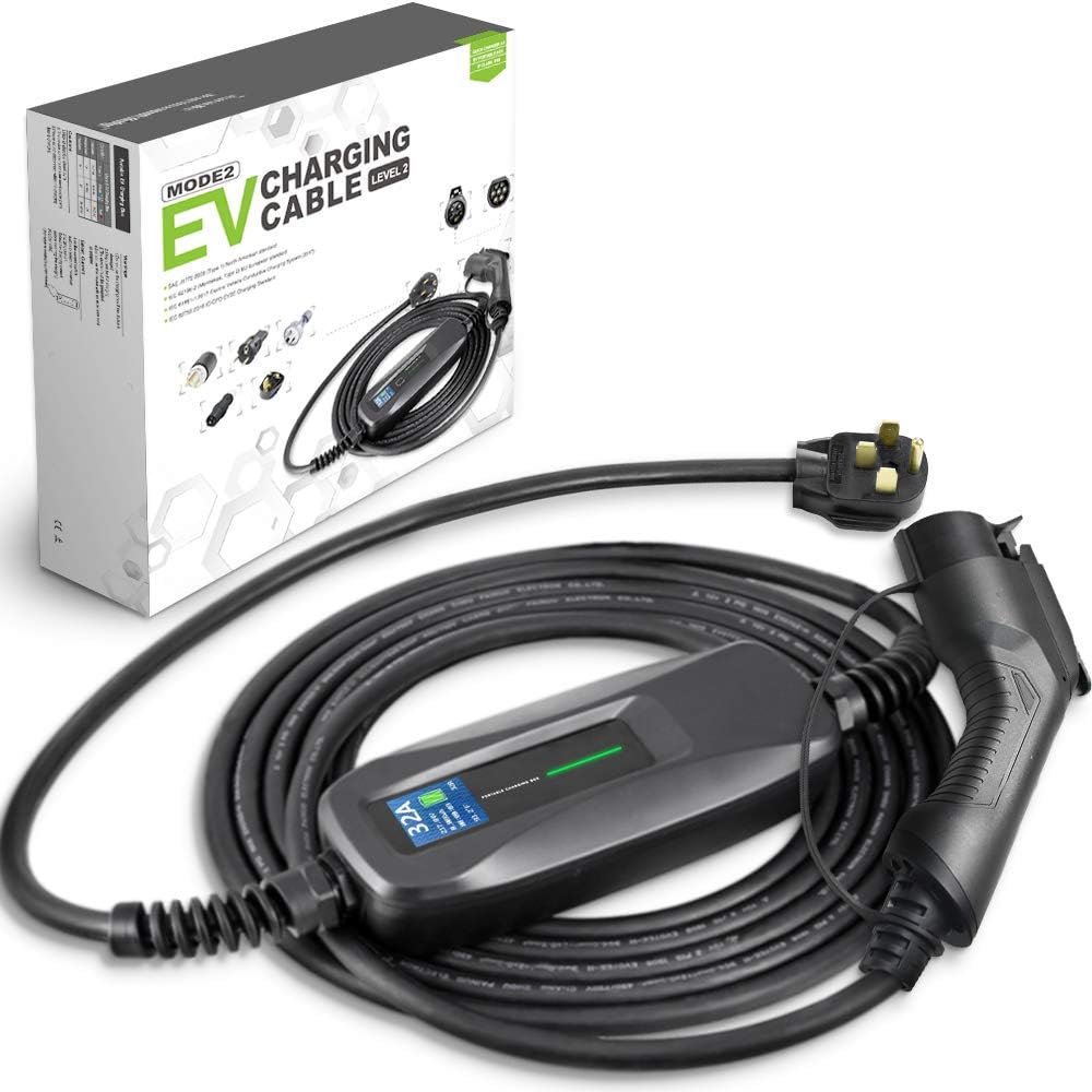 32 Amp Level 2 Portable EV Charger with NEMA14-50 25ft Cable Q82489