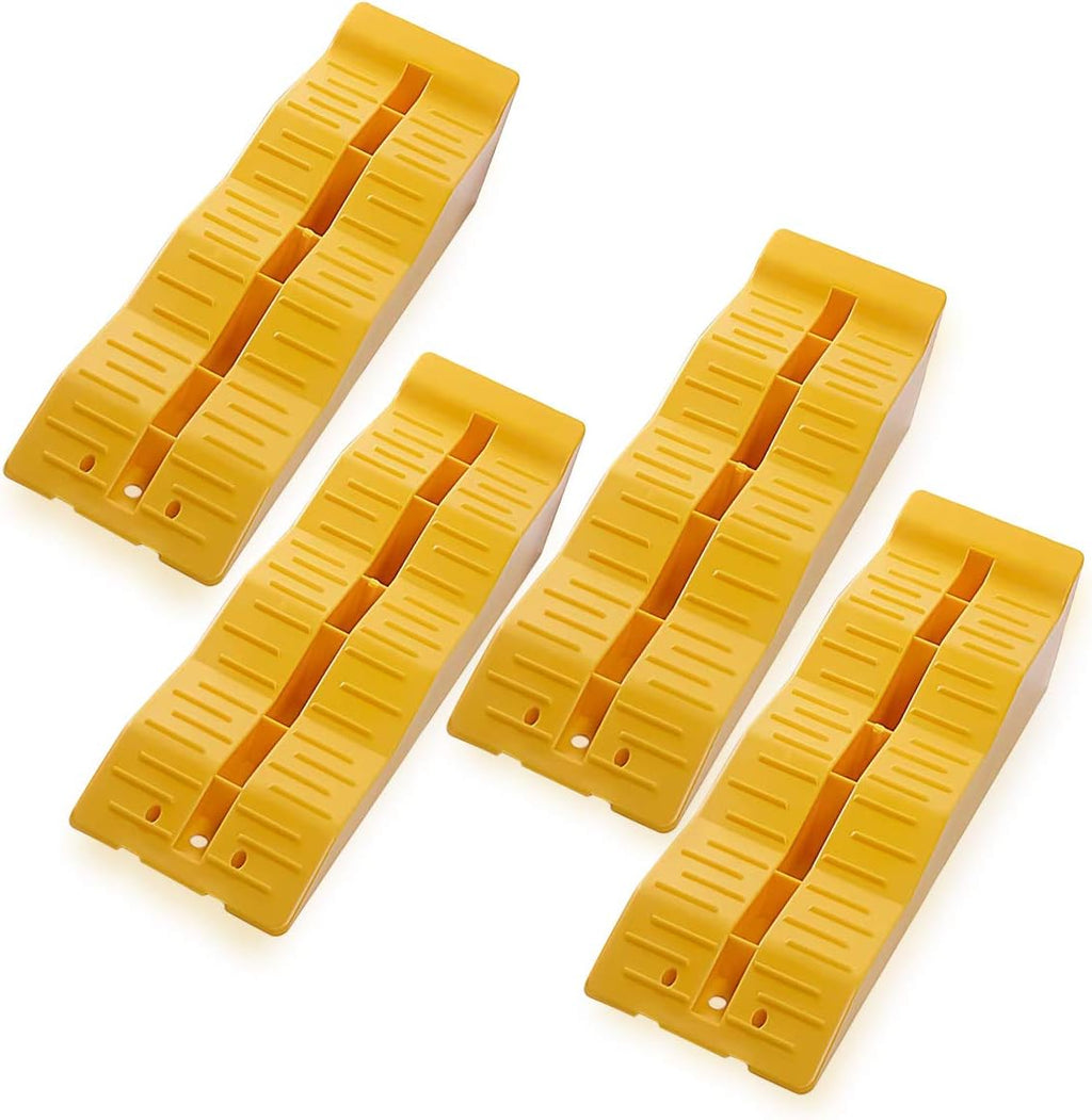 Set of 4 Yellow Drive-On Leveler Ramps C284081