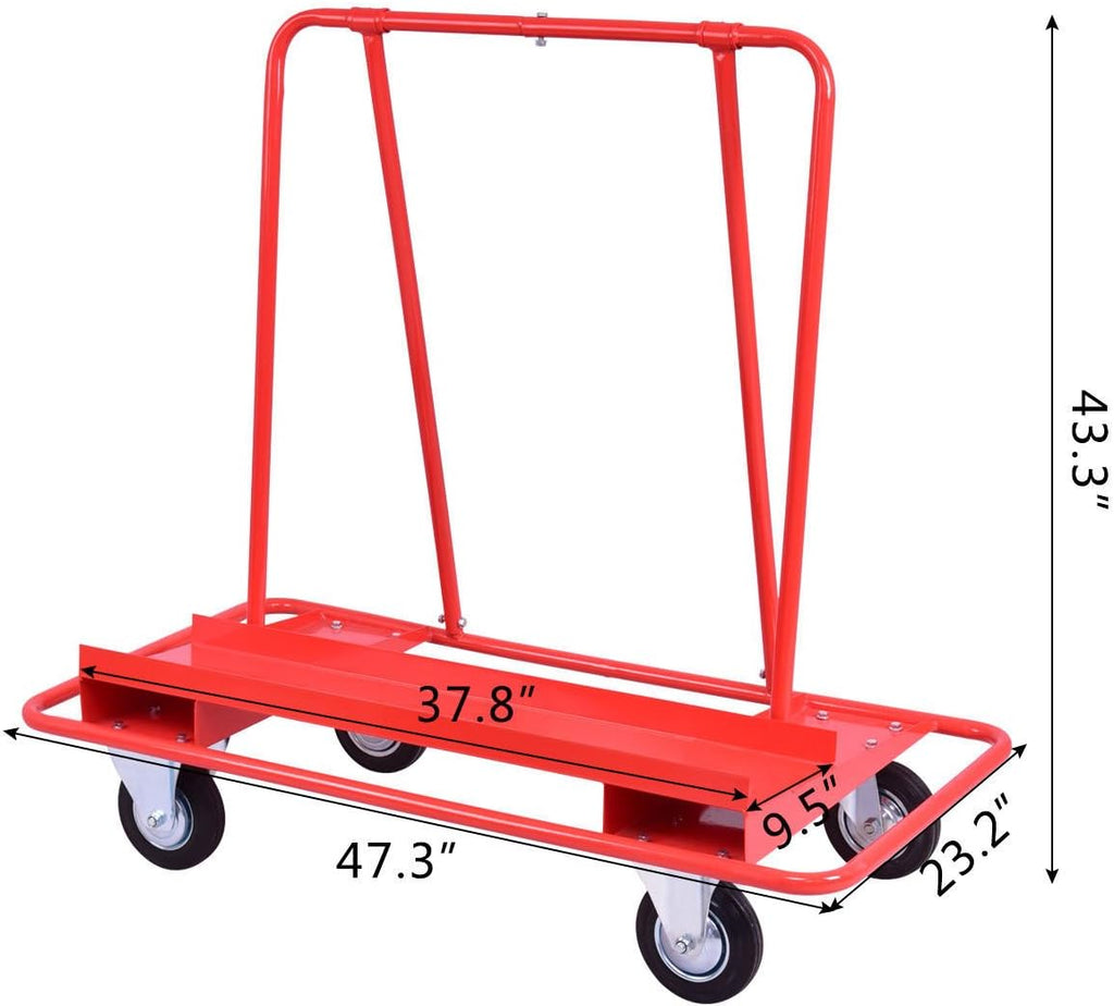 Red Drywall Sheet Cart Dolly D9610