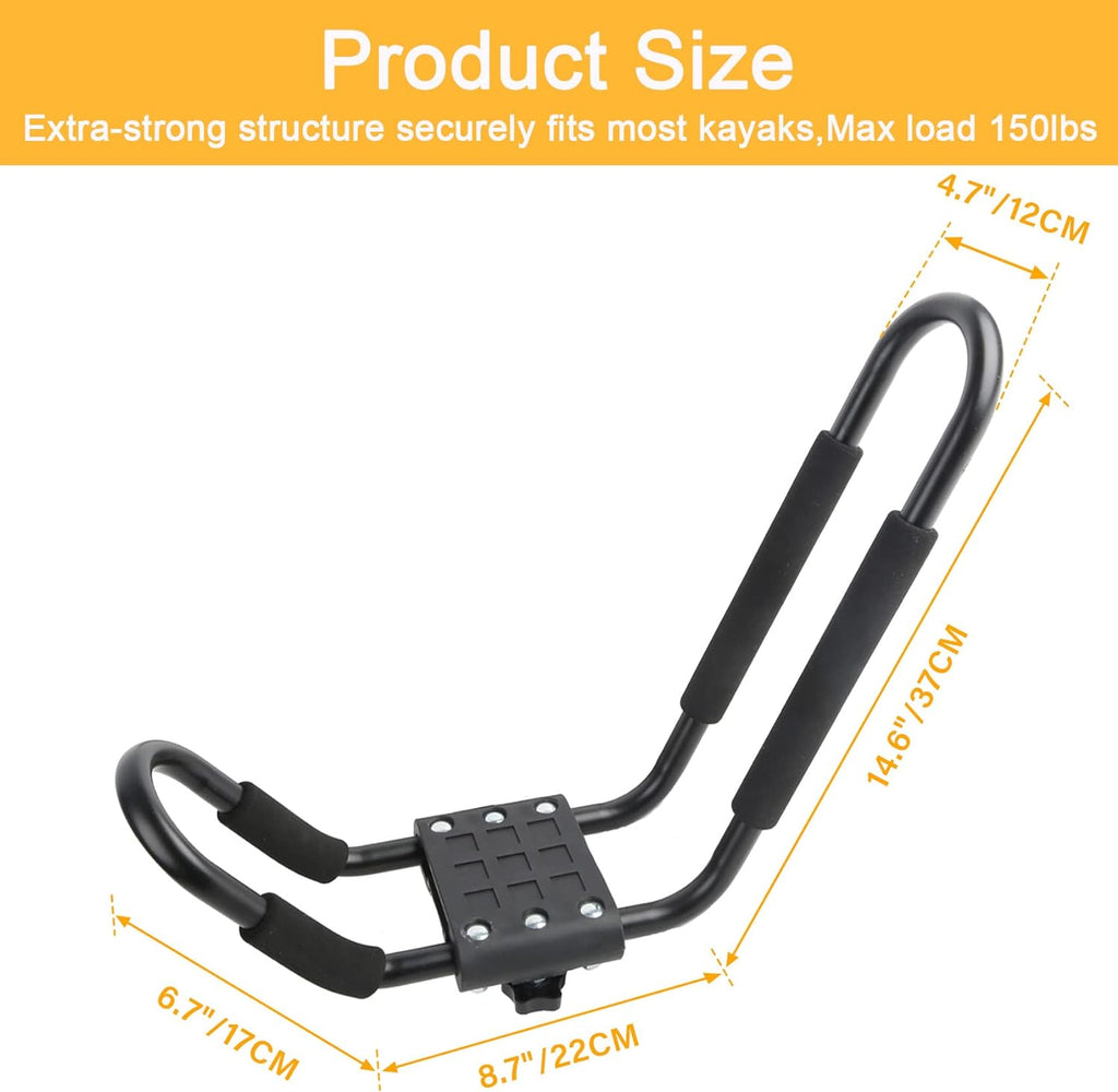 Kayak Roof Rack J-Bar Carrier Holder, Set of 4 Pack of 2 J517