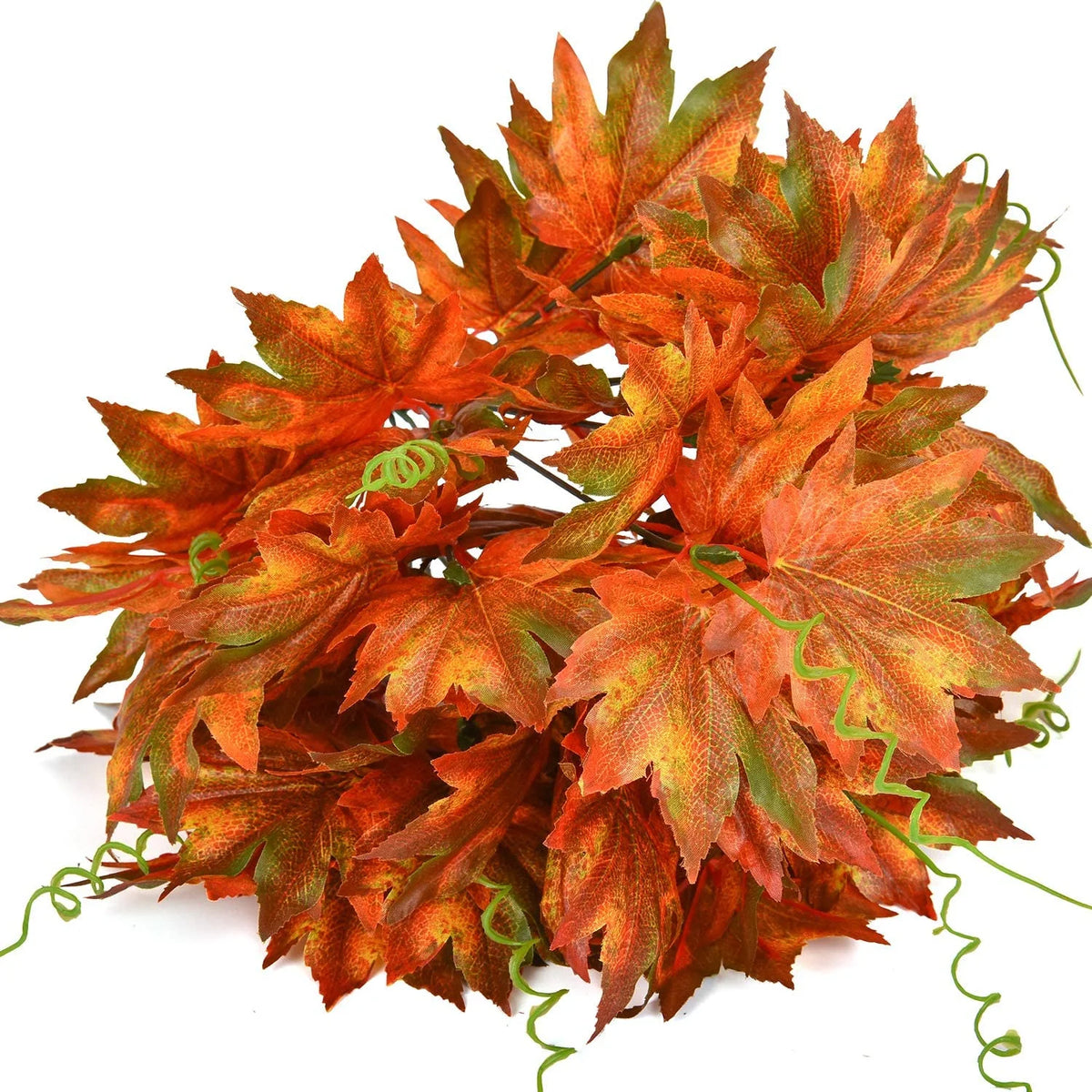 Yellow Maple Leaves Artificial Flowers Stems O171