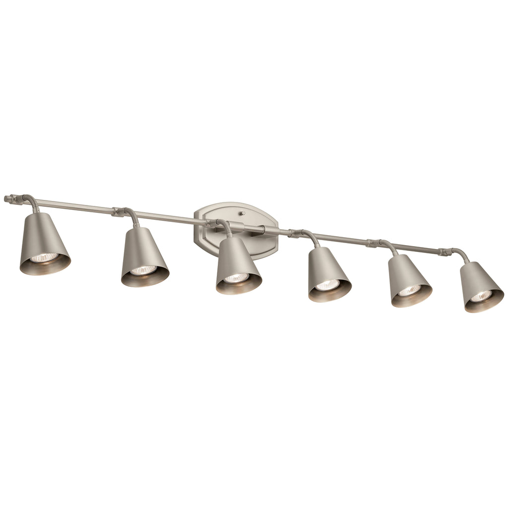 Satin Nickel 6 Light Rail Light X9048
