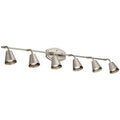 Satin Nickel 6 Light Rail Light X9048