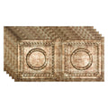 Rosette Decorative Vinyl Glue Up Ceiling Tile in Bermuda Bronze (5 Pack) M36847