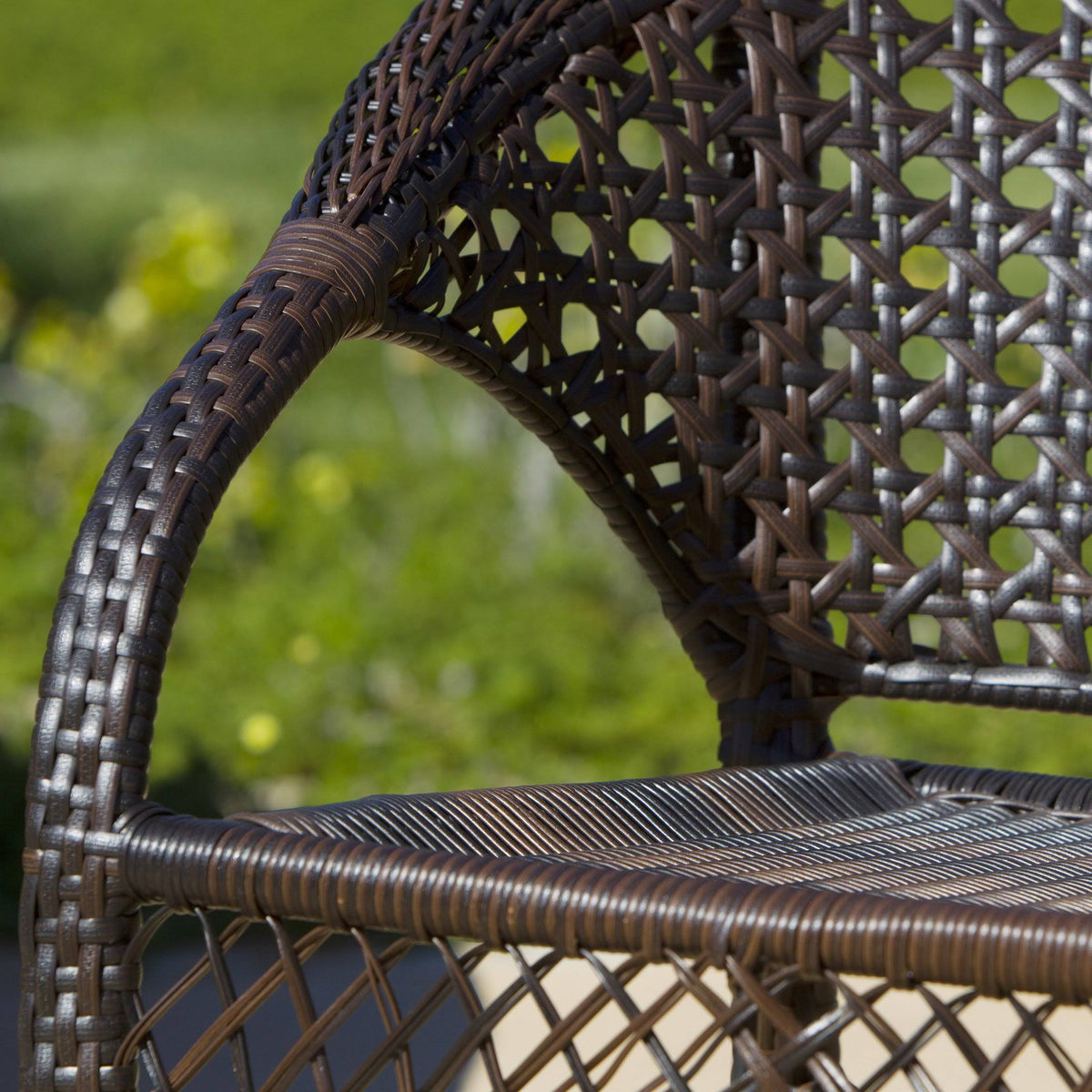 Set of 2 Brown Wicker Patio Chairs N97630