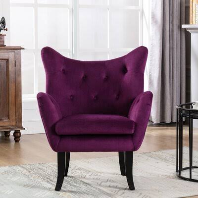 Pink Velvet Wingback Accent Chair M3051