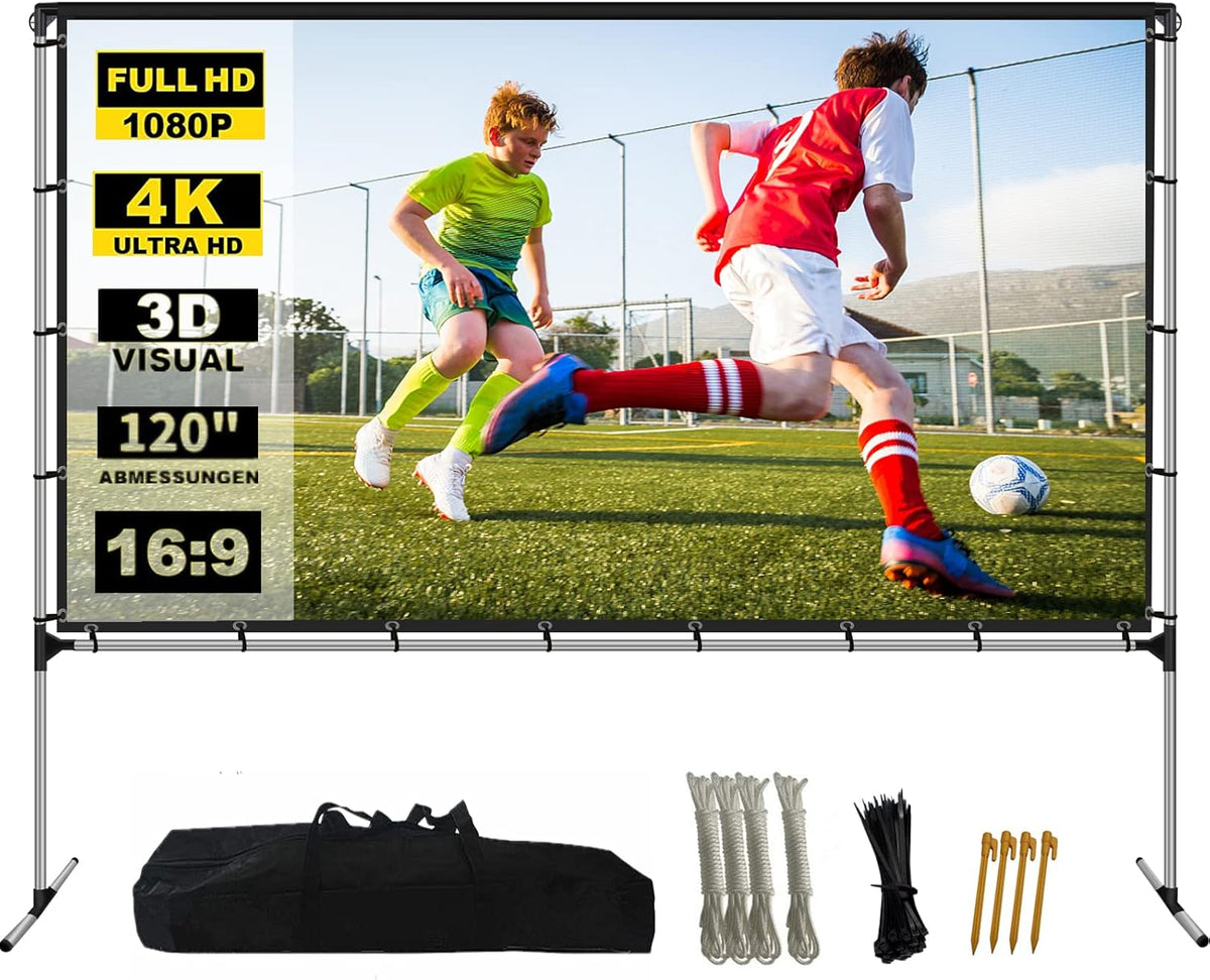 120 Inch Foldable Projector Screen with Stand P152