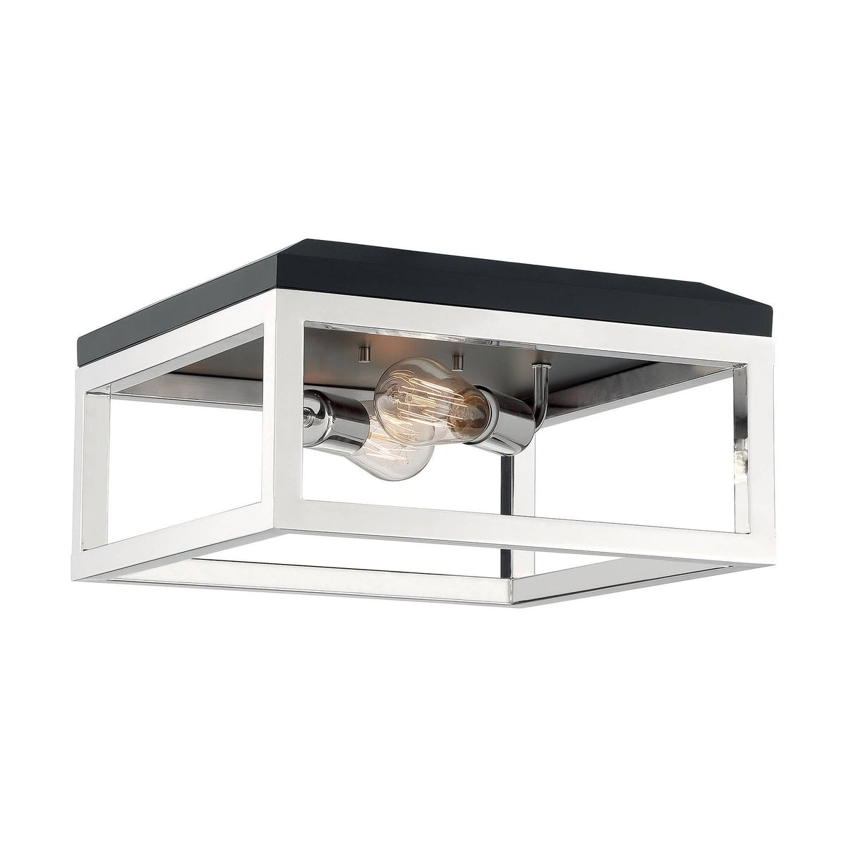 2 Light Flush Mount Polished Nickel A98256