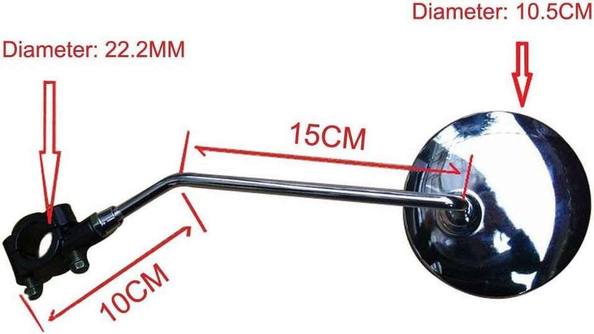 Vintage Bicycle Metal Side Mirror Stainless Steel Frame Y96719
