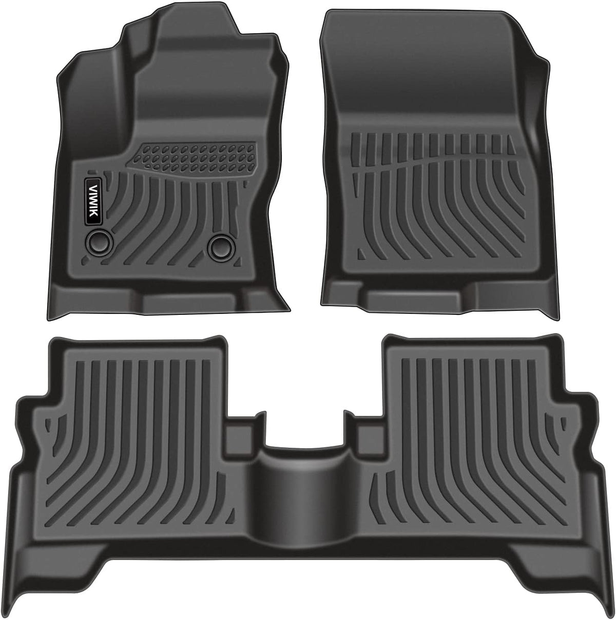 Black TPE Car Floor Mats Full Set V22225