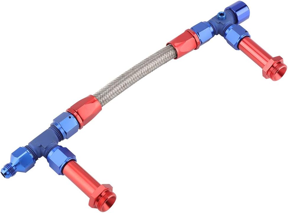 4150 Braided Dual Feed Fuel Line Kit with AN6 Adapter Aluminum Pack of 2 Y74035