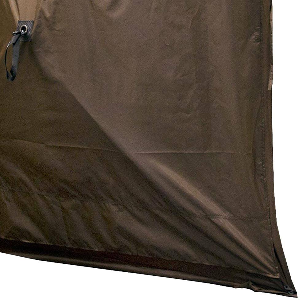 Brown Portable Canopy Shelter with Quick Set Wind & Sun Panels T86669
