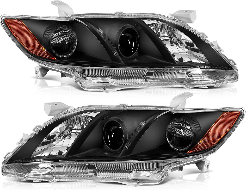 Black Housing Amber Reflector Headlight Assembly C125