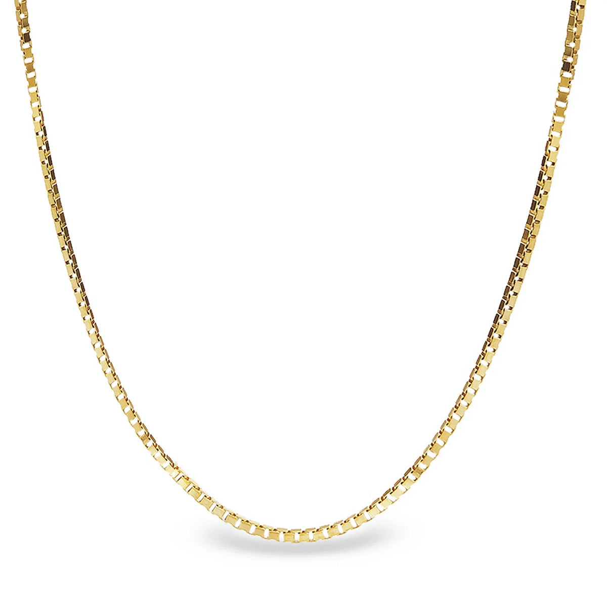 14kt Yellow Gold Box Chain with Lobster Clasp I298