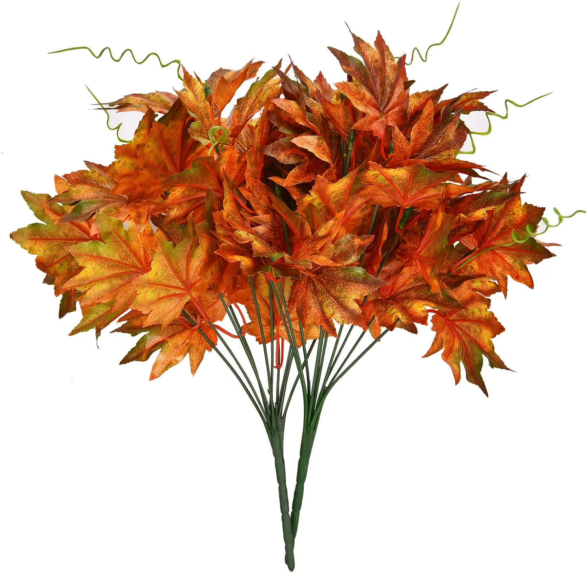 Yellow Maple Leaves Artificial Flowers Stems O171