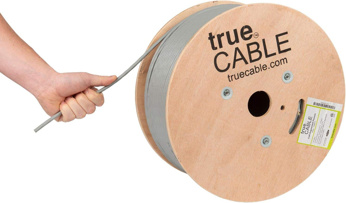 1000ft Black 23AWG 4 Pair Solid Bare Copper Bulk Ethernet Cable A410