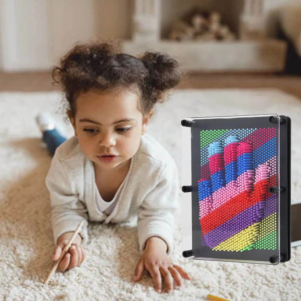 3d Pin Art Toy with Black border F51554
