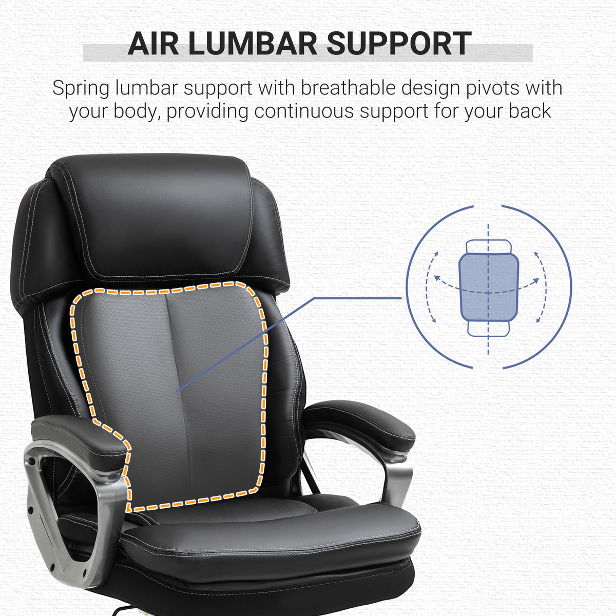 Black High Back Office Chair with Adjustable Height and Wheels Z82584
