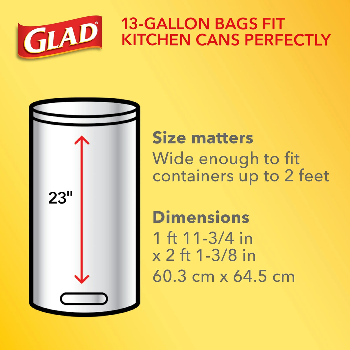 13 Gallon White Drawstring Trash Bags, 110 Count U963500