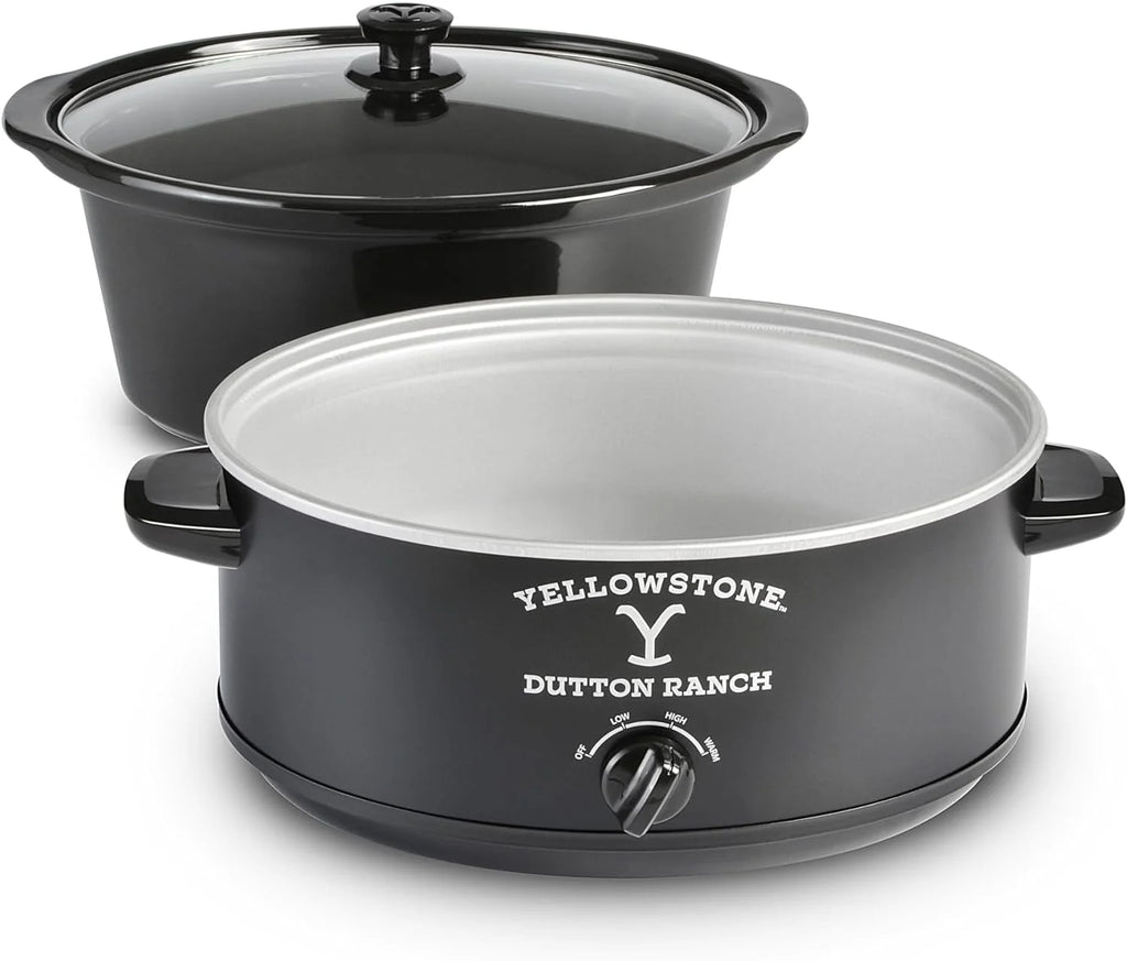 Matte Black 7qt Slow Cooker with Manual Heat Control V325