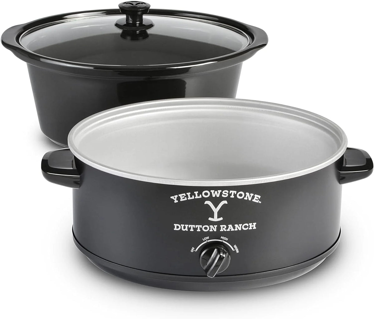 Matte Black 7qt Slow Cooker with Manual Heat Control V325