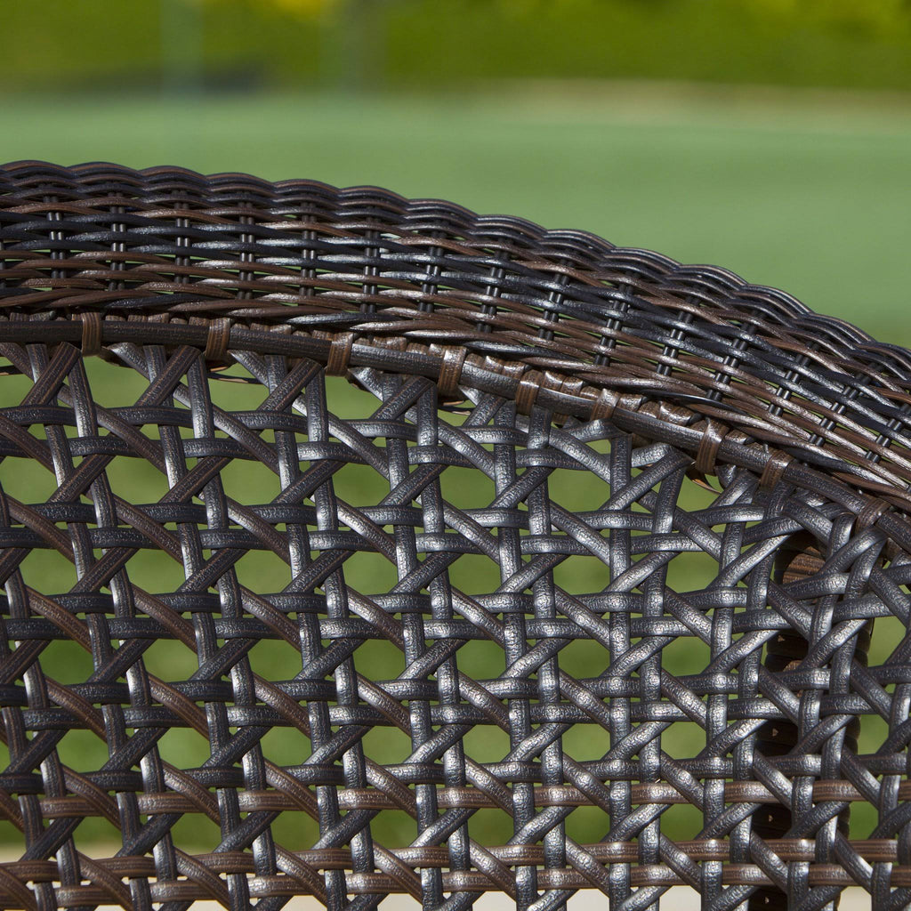 Set of 2 Brown Wicker Patio Chairs N97630
