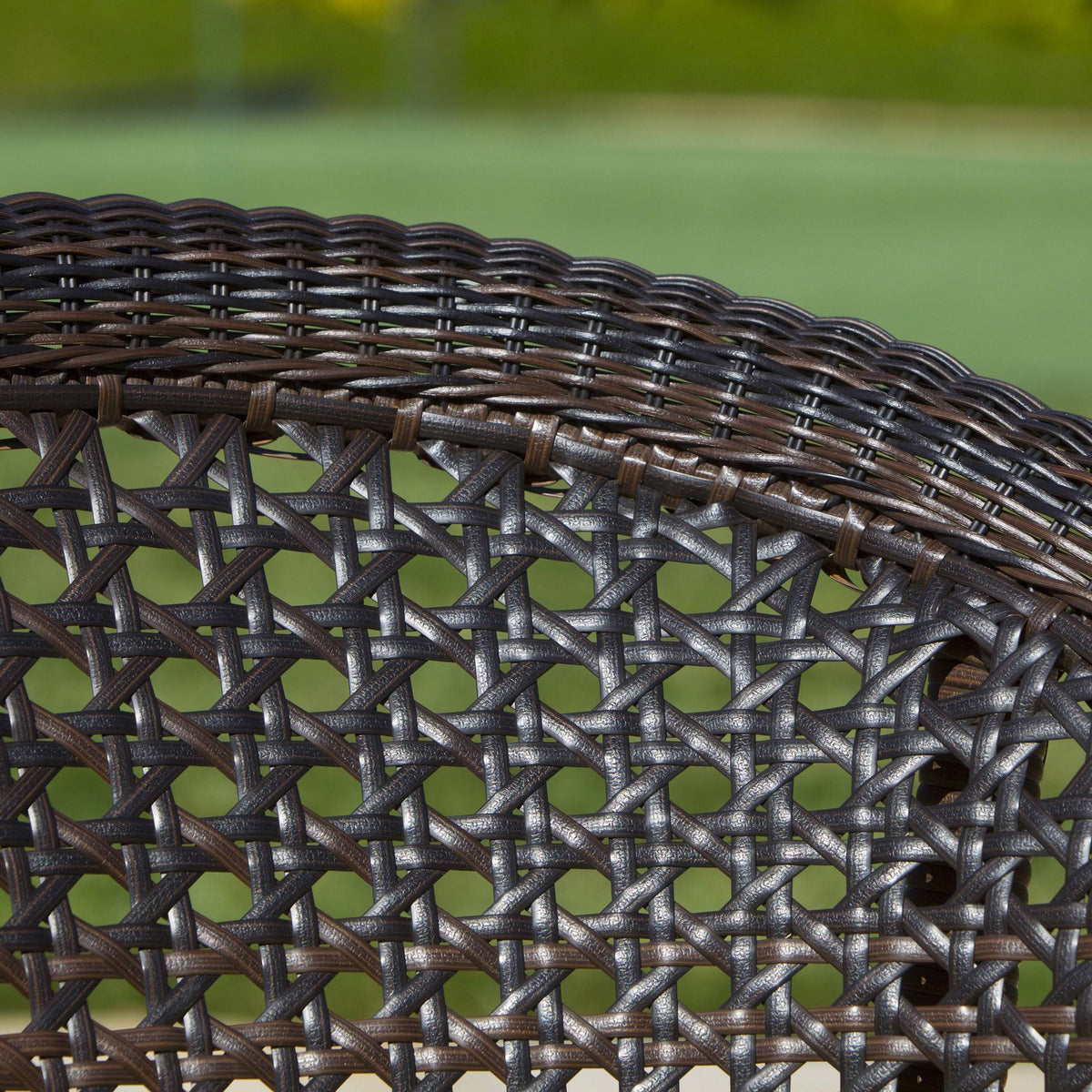 Set of 2 Brown Wicker Patio Chairs N97630