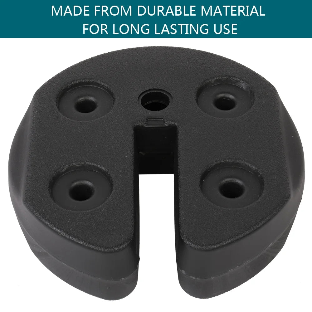 4 Pieces Black Tent Shade Canopy Water Fillable Weight Plates P439952
