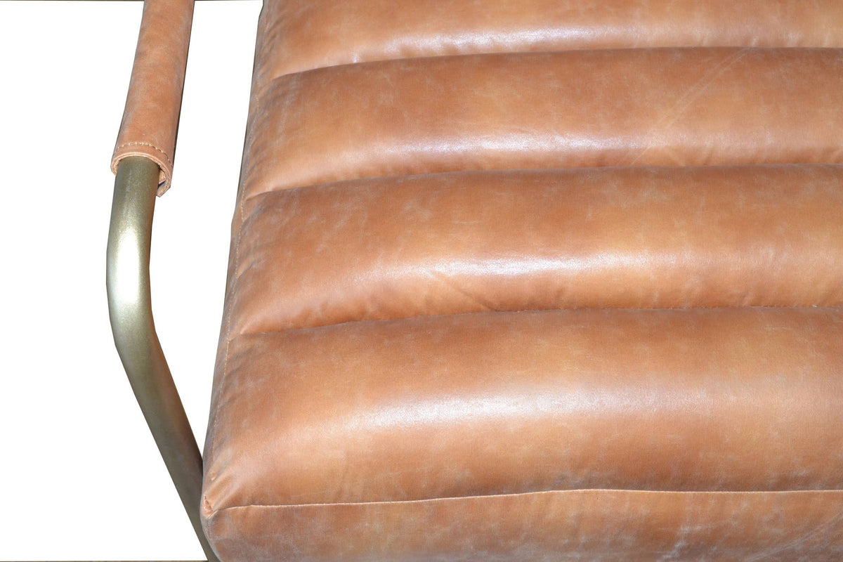 Vintage Cider Bonded Leather Chair Q443