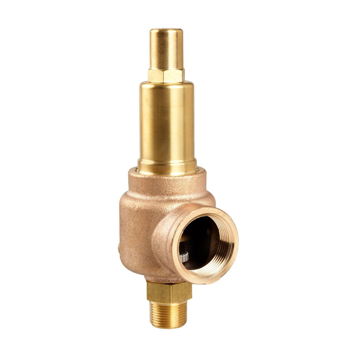 1 1/4 in. MNPT x FNPT Brass Air/Gas Safety & Relief Valve, Closed Cap M133311