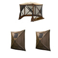Brown Portable Canopy Shelter with Quick Set Wind & Sun Panels T86669
